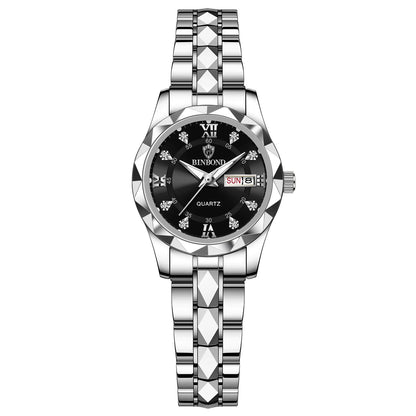 BINBOND B2521 Luxury Fashion Business Womens Quartz Watch Waterproof Week Date Sport Wristwatch 7
