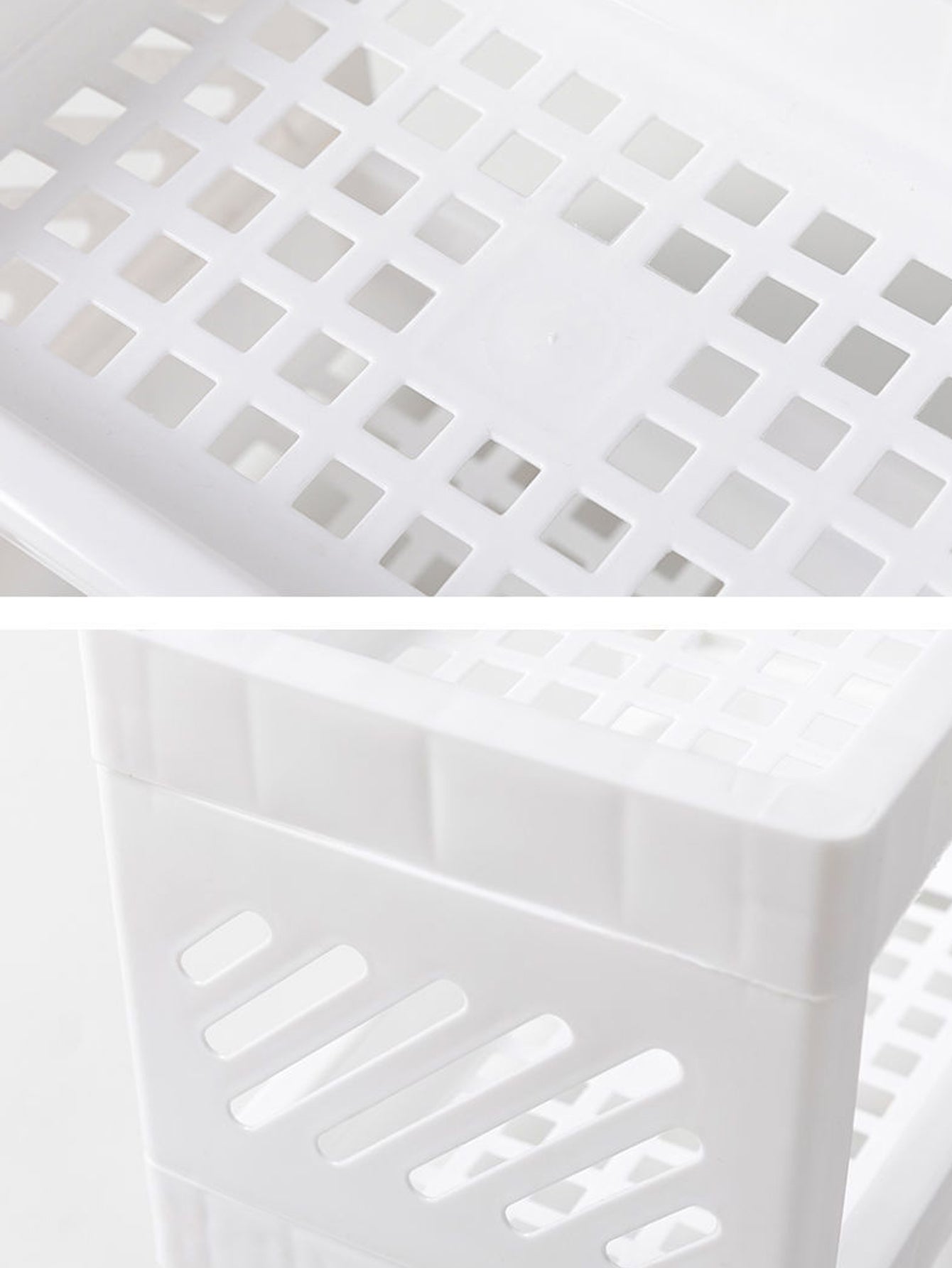 Double Layer Storage Rack Rectangular White Organizing Desk Tray For Cosmetics Stationery  Office S 5