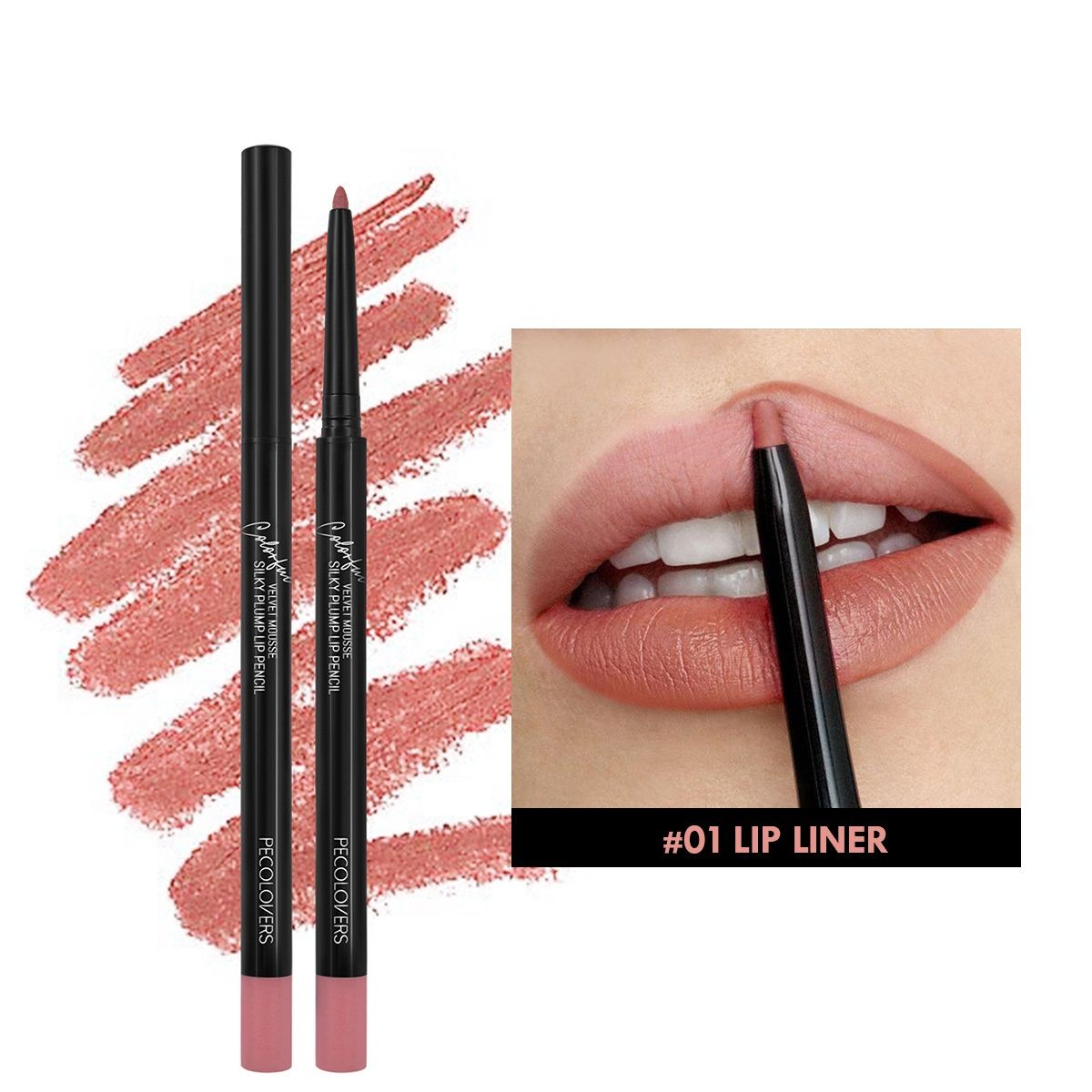 Matte Lipliner Pencil for Red Contour  Tint  Waterproof Long Lasting Lipstick NonStick Cup  Mo