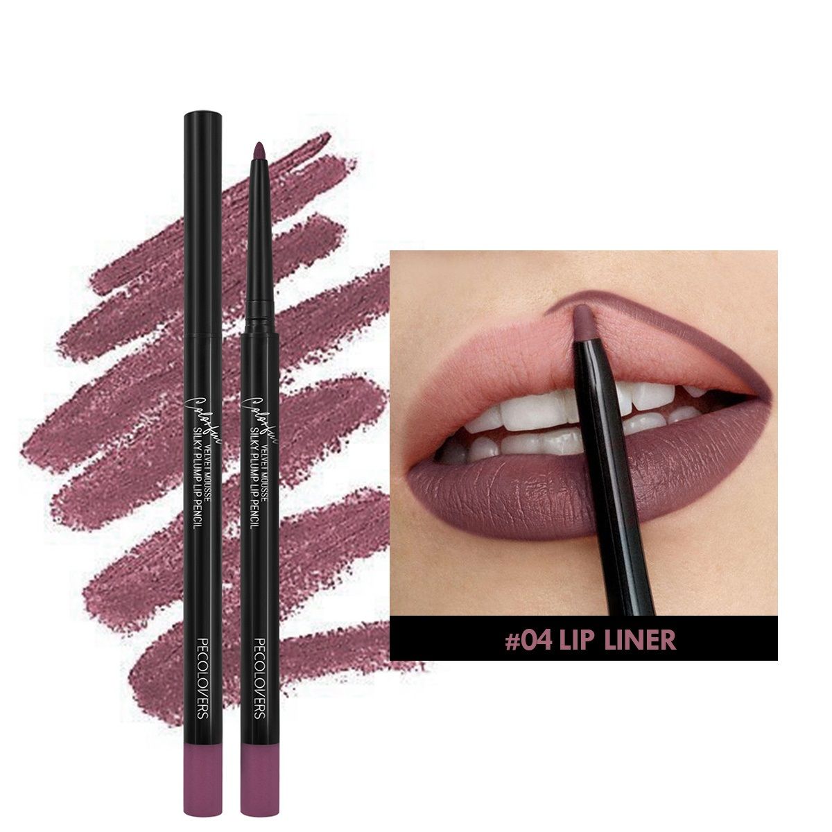 Matte Lipliner Pencil for Red Contour  Tint  Waterproof Long Lasting Lipstick NonStick Cup  Mo