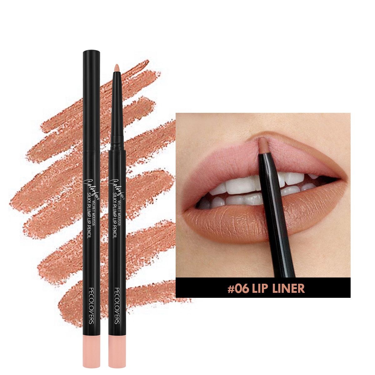 Matte Lipliner Pencil for Red Contour  Tint  Waterproof Long Lasting Lipstick NonStick Cup  Mo