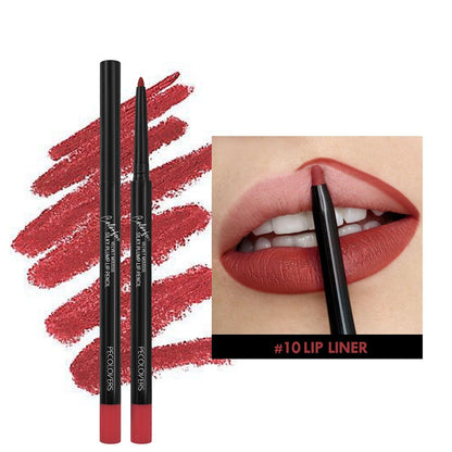 Matte Lipliner Pencil for Red Contour  Tint  Waterproof Long Lasting Lipstick NonStick Cup  Mo