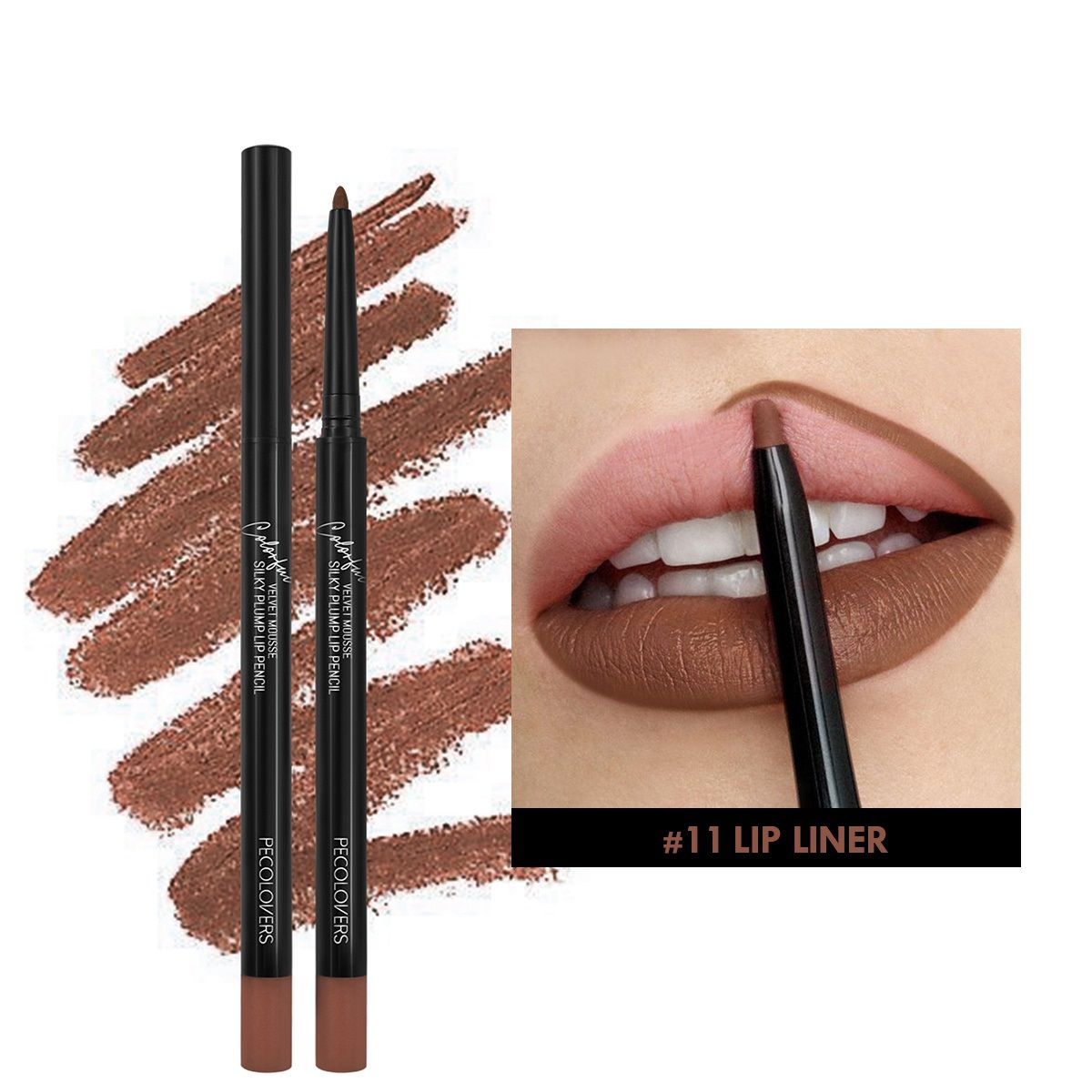 Matte Lipliner Pencil for Red Contour  Tint  Waterproof Long Lasting Lipstick NonStick Cup  Mo