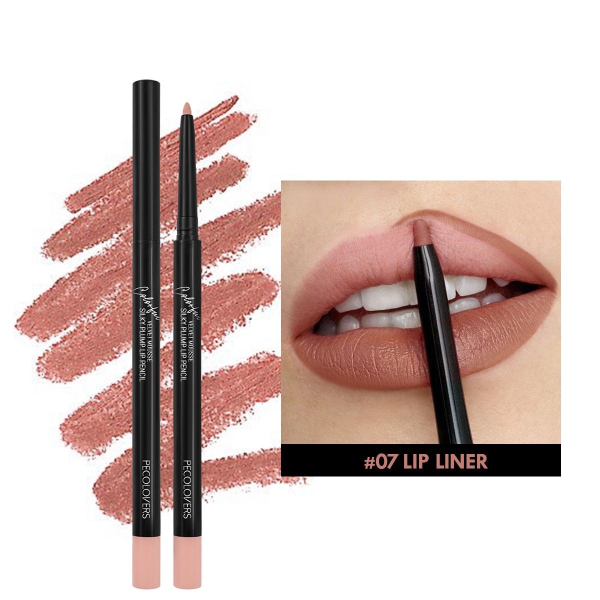 Matte Lipliner Pencil for Red Contour  Tint  Waterproof Long Lasting Lipstick NonStick Cup  Mo