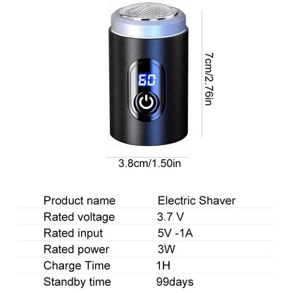 Mens Electric Shaver Compact Waterproof Razor With USBC Fast Charging  LED Display 1