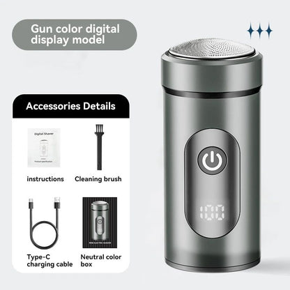 Mens Electric Shaver Compact Waterproof Razor With USBC Fast Charging  LED Display 8