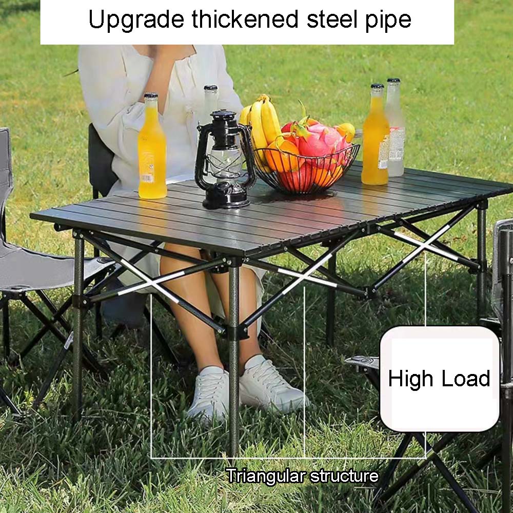 Premium Outdoor Folding Long Table Portable Storage Black Camping Desk For BBQ Picnic  Beach 1