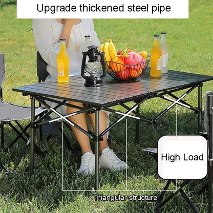 Premium Outdoor Folding Long Table Portable Storage Black Camping Desk For BBQ Picnic  Beach 1