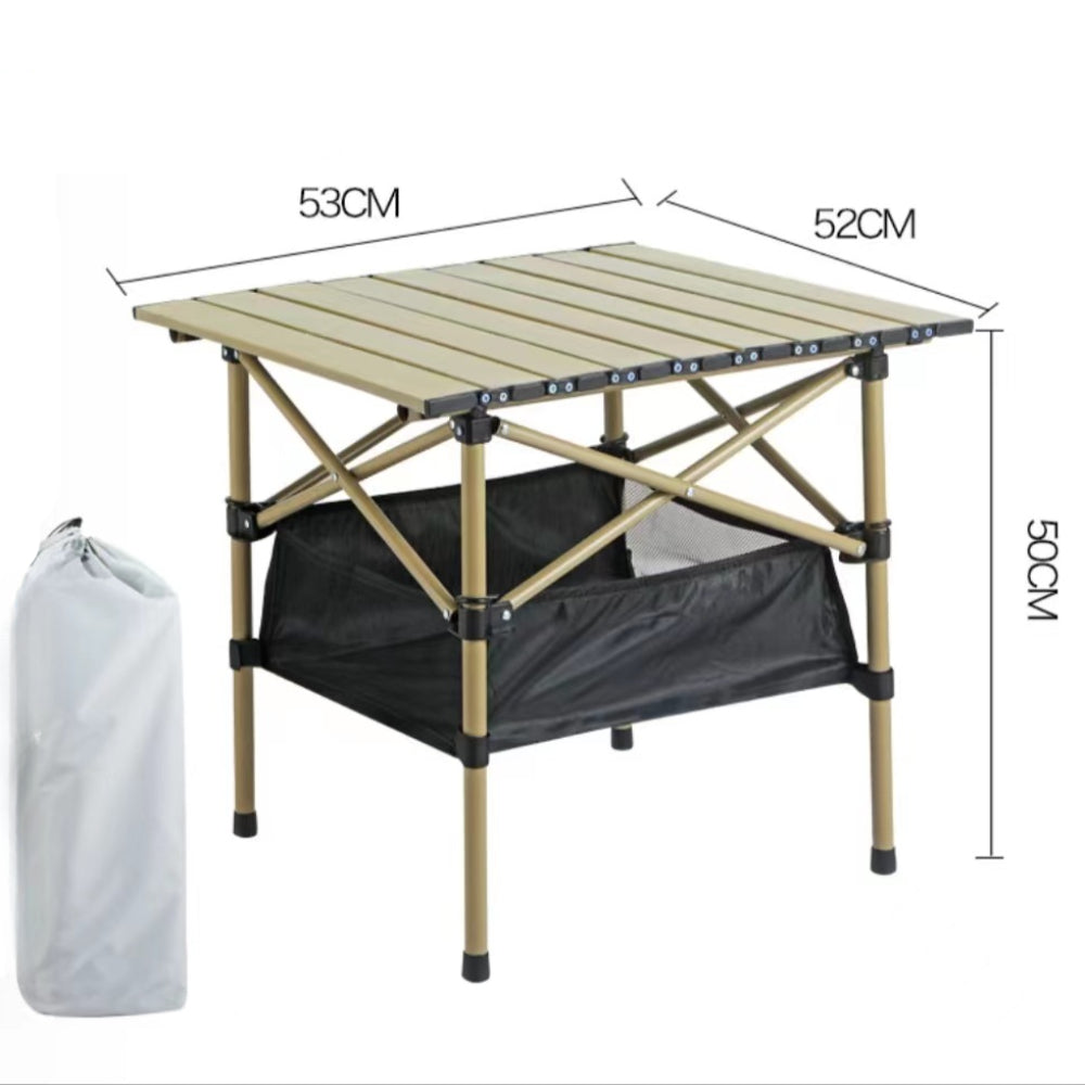 Premium Outdoor Folding Long Table Portable Storage Black Camping Desk For BBQ Picnic  Beach 4
