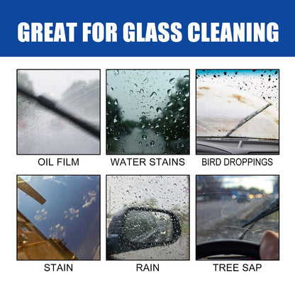 Powerful Car Glass Cleaning Paste Anti-Fog, Waterproof Windshield Cleaner for Spotless Rearview Mirrors