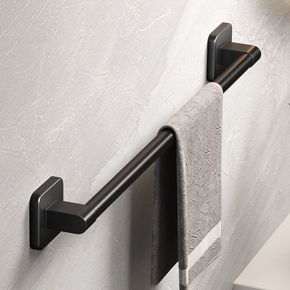 White Bathroom Towel Rack DrillFree SelfAdhesive Towel Holder SpaceSaving Towel Bar  Rail