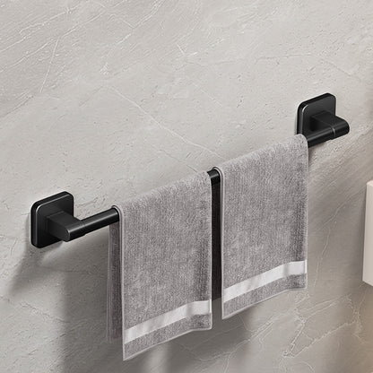 White Bathroom Towel Rack DrillFree SelfAdhesive Towel Holder SpaceSaving Towel Bar  Rail
