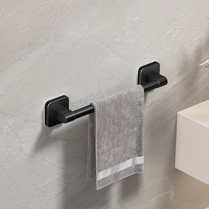 White Bathroom Towel Rack DrillFree SelfAdhesive Towel Holder SpaceSaving Towel Bar  Rail