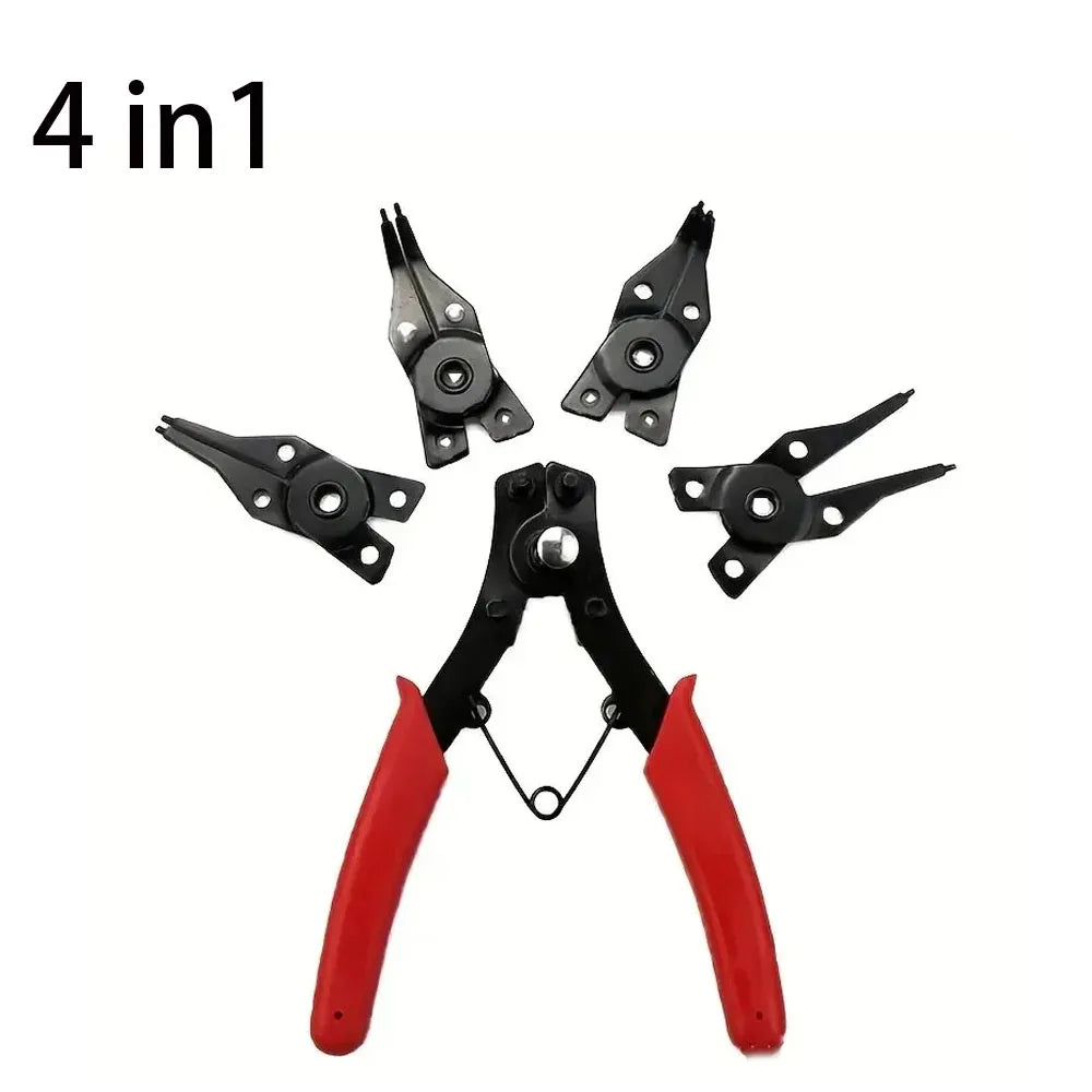 4 in 1 Circlip Pliers Set Multi Functional Retaining Ring Pliers for Snap Ring Removal Heavy Duty Hand Tools