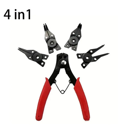 4 in 1 Circlip Pliers Set Multi Functional Retaining Ring Pliers for Snap Ring Removal Heavy Duty Hand Tools
