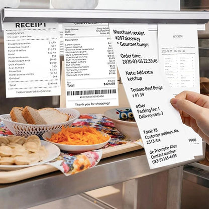 Aluminum Order Rack Receipt Holder , Silvery Kitchen Slide Check Rail for Restaurants, Cafes, and Offices
