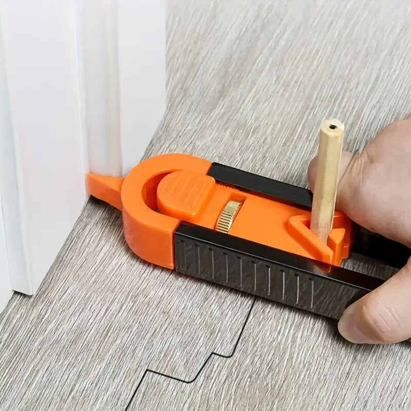 Locking Contour Gauge Adjustable Scribing Ruler for Woodworking, Tile Fitting & Precise Shape Duplication