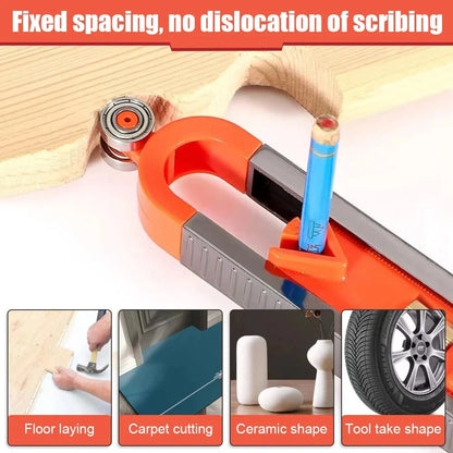 Locking Contour Gauge Adjustable Scribing Ruler for Woodworking Tile Fitting  Precise Shape Duplic