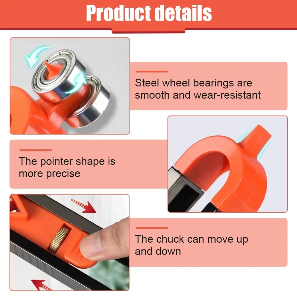 Locking Contour Gauge Adjustable Scribing Ruler for Woodworking Tile Fitting  Precise Shape Duplic