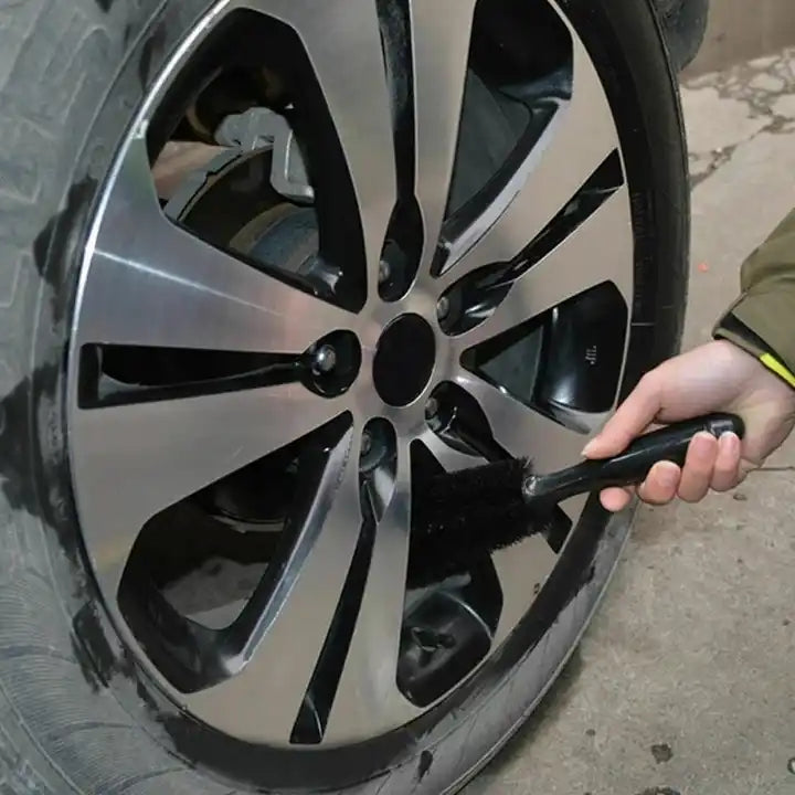 Car Brush for Wheel & Tire Cleaning Durable Auto Detailing Brush Accessory for Professional Car Care