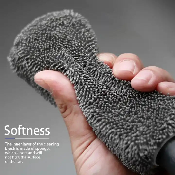Car Brush for Wheel & Tire Cleaning Durable Auto Detailing Brush Accessory for Professional Car Care