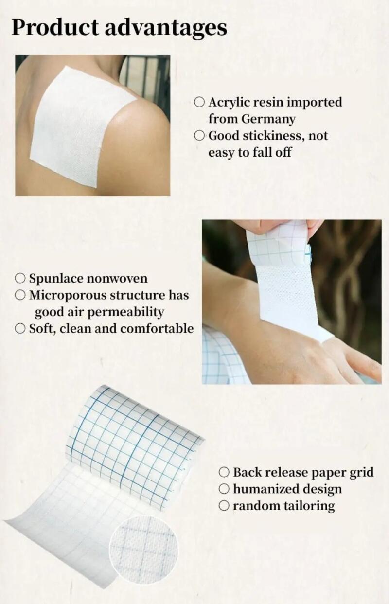Medical Adhesive Dressing Roll NonWoven Sticky Wound Patch Flexible  Breathable Bandage Tape for