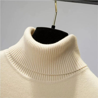 Turtleneck Winter Sweater For Women Elegant Thickened VelvetLined Knit Pullover Slim Fit Knitted Ju 3