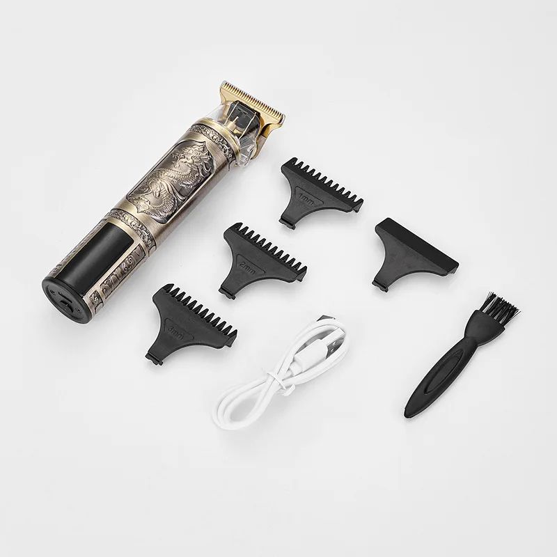 Hair Clipper Electric Trimmer USB Rechargeable Metal Shaver With LED Display 3