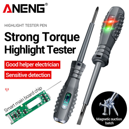 Insulated Electrician Highlight Pocket Tester Pen Neon Bulb Screwdriver With Voltage Indicator  Mag 1