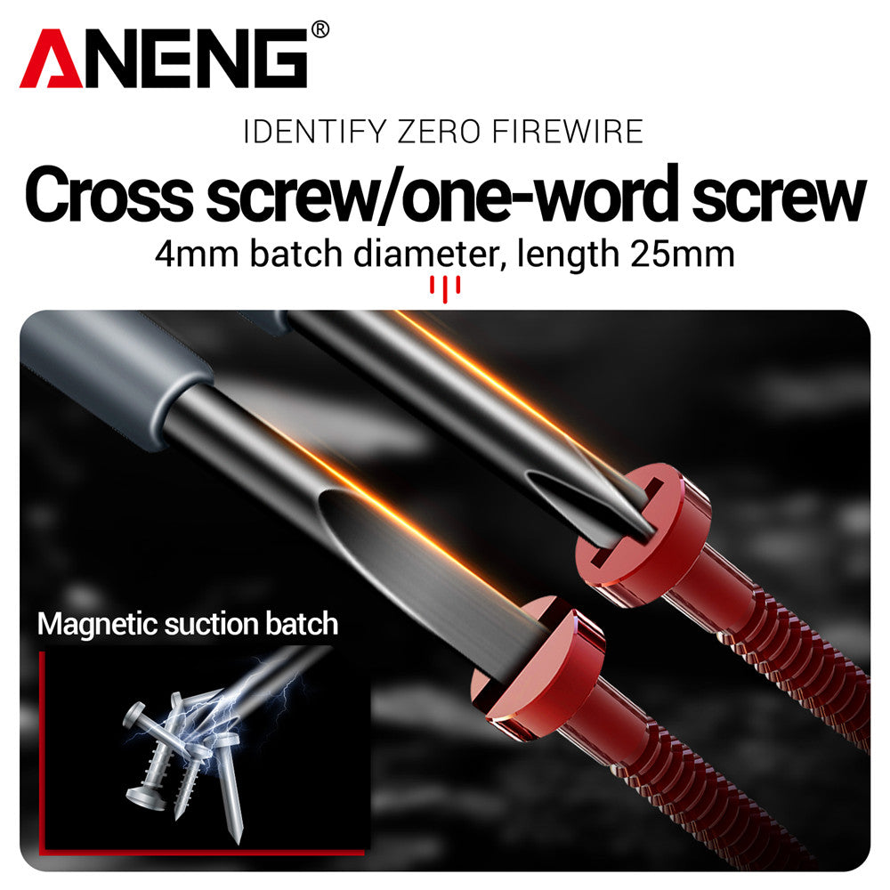 Insulated Electrician Highlight Pocket Tester Pen Neon Bulb Screwdriver With Voltage Indicator  Mag 3