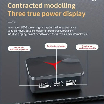 M90 Pro TWS Wireless Headphones With Sliding Cover Bluetooth 53 Gaming Earphones With LED Display A 4