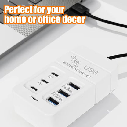 MultiPort USB Wall Charger Fast Charging with Type C  Quick Charge 30 for iPhone 15 Samsung Xi