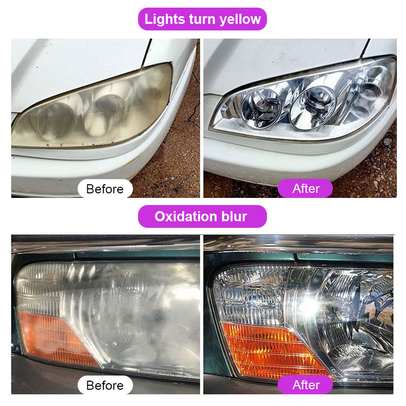 Headlight Scratch Remover  Buffing Paste Car Light Polish Kit For Restoring Foggy Yellowed Headlamp 3