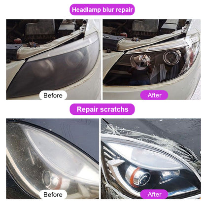 Headlight Scratch Remover  Buffing Paste Car Light Polish Kit For Restoring Foggy Yellowed Headlamp 4