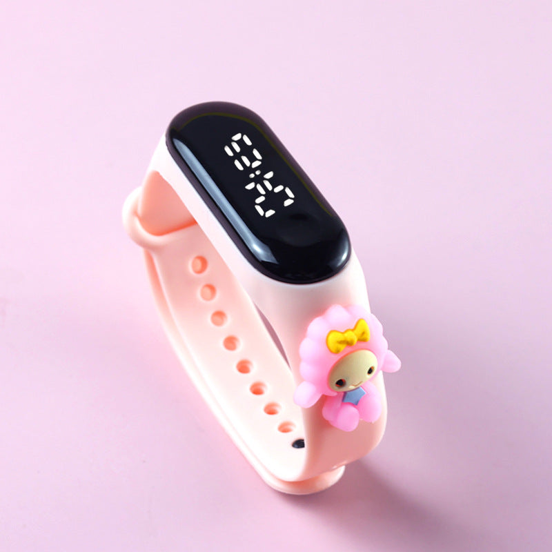 Electronic Bracelet Sports Watch For Girls LED Touch Waterproof Kids Watch With Mickey  Spiderman S 6