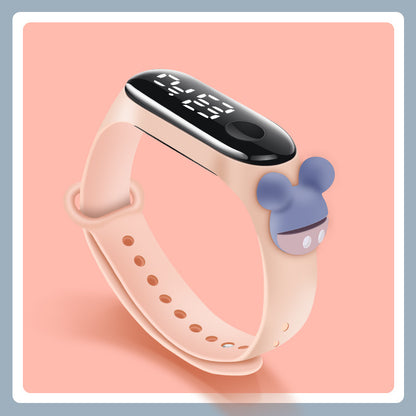 Electronic Bracelet Sports Watch For Girls LED Touch Waterproof Kids Watch With Mickey  Spiderman S 8