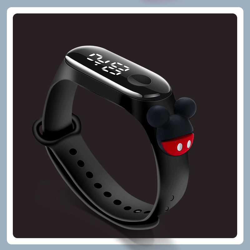 Electronic Bracelet Sports Watch For Girls LED Touch Waterproof Kids Watch With Mickey  Spiderman S 5