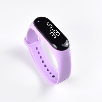 Electronic Bracelet Sports Watch For Girls LED Touch Waterproof Kids Watch With Mickey  Spiderman S 12