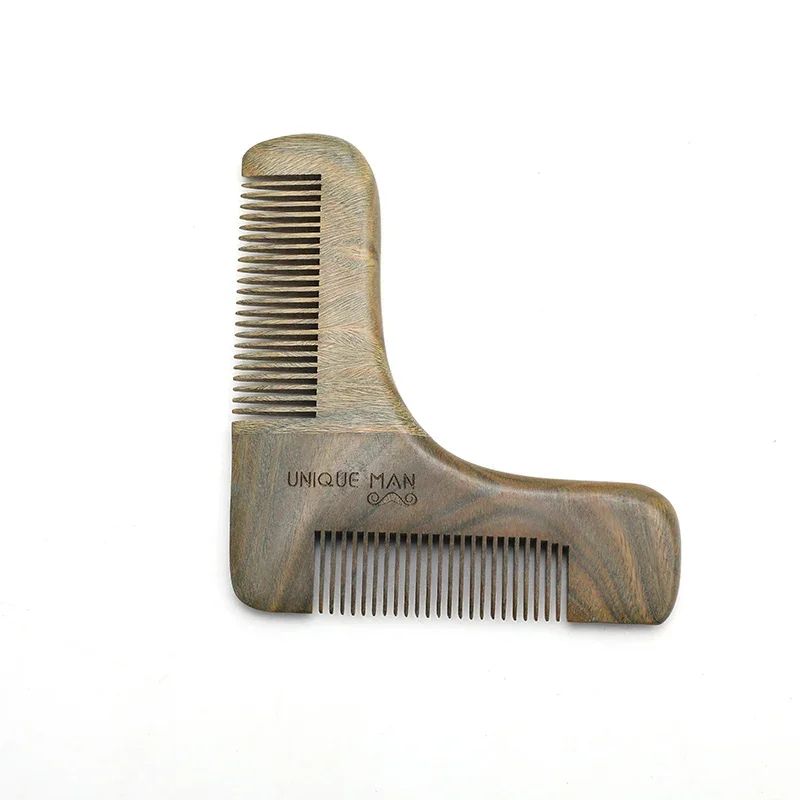 Mens Pocket Comb Folding Wooden Beard Comb With Leather Case Sandalwood Hair Combs Set For Men 6