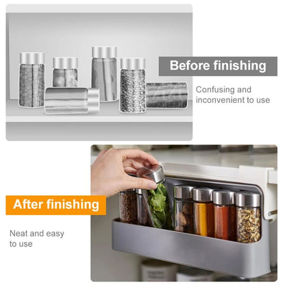 SelfAdhesive WallMounted Spice Rack For Kitchen Storage UnderShelf Organizer 2