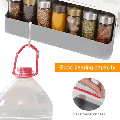 SelfAdhesive WallMounted Spice Rack For Kitchen Storage UnderShelf Organizer 5