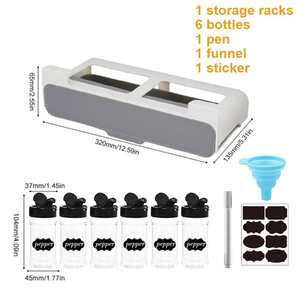 SelfAdhesive WallMounted Spice Rack For Kitchen Storage UnderShelf Organizer 6