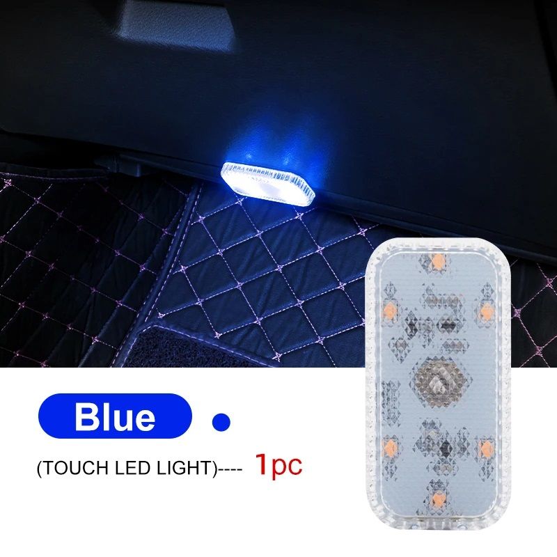 Wireless LED Touch Light For Car Interior  Mini Reading Lamp For Roof Door Footwell  Trunk 6