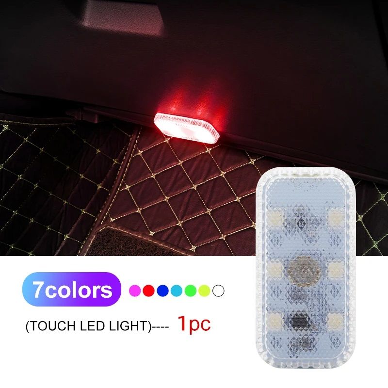 Wireless LED Touch Light For Car Interior  Mini Reading Lamp For Roof Door Footwell  Trunk 7
