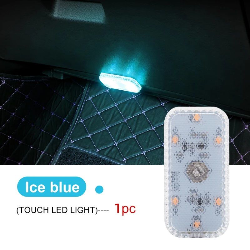 Wireless LED Touch Light For Car Interior  Mini Reading Lamp For Roof Door Footwell  Trunk 8