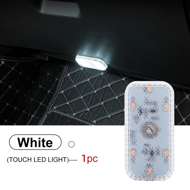 Wireless LED Touch Light For Car Interior  Mini Reading Lamp For Roof Door Footwell  Trunk 9
