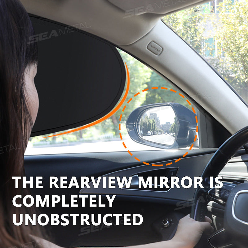 4-Layer Sun Shade Cover, Car Side Window Electrostatic Curtains for UV & Heat Protection