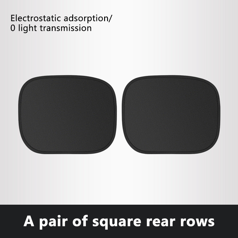 4-Layer Sun Shade Cover, Car Side Window Electrostatic Curtains for UV & Heat Protection