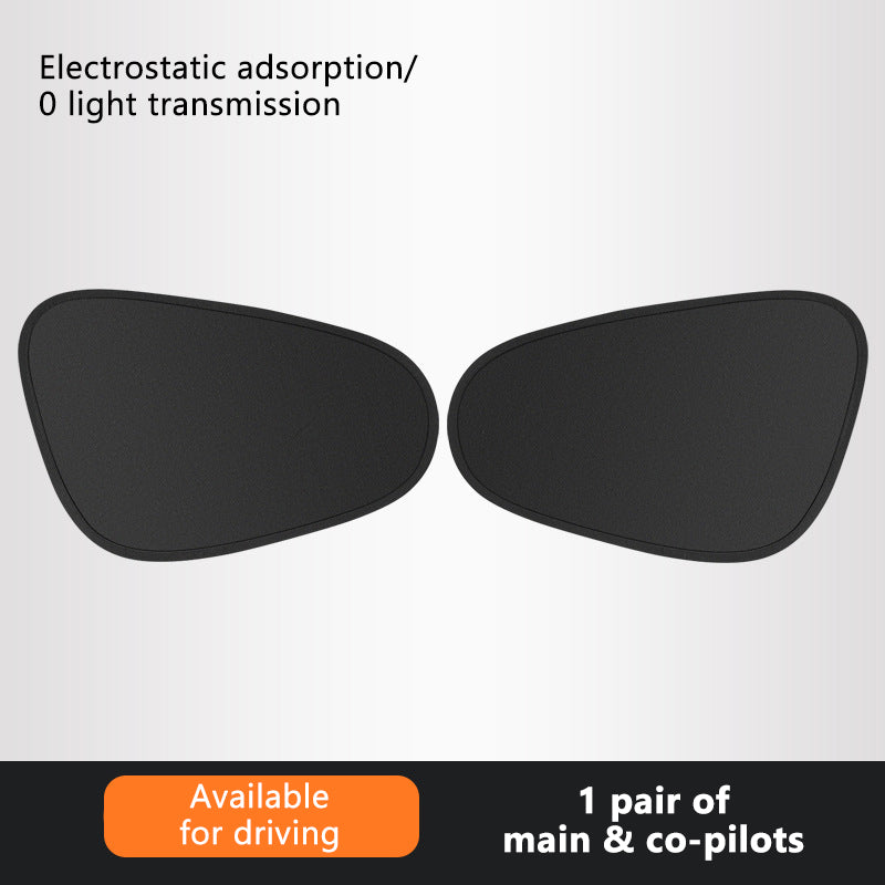 4-Layer Sun Shade Cover, Car Side Window Electrostatic Curtains for UV & Heat Protection