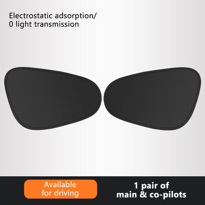 4-Layer Sun Shade Cover, Car Side Window Electrostatic Curtains for UV & Heat Protection